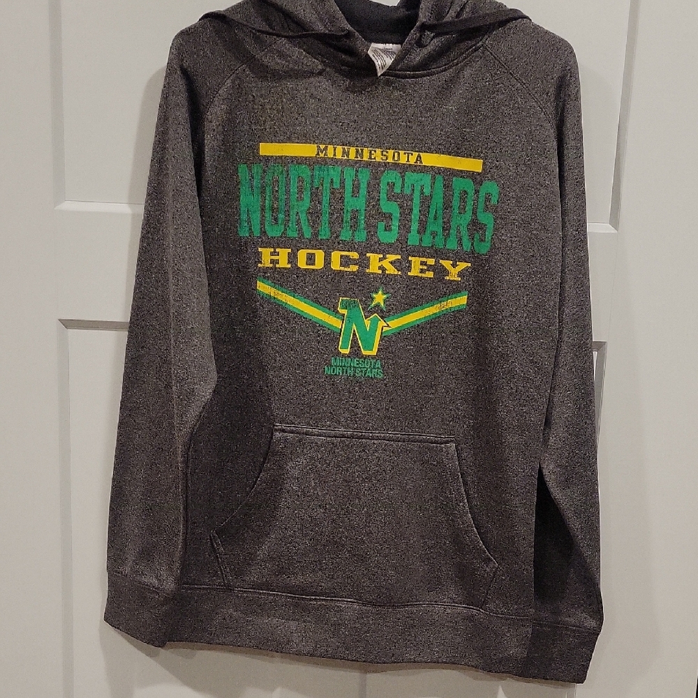 NHL Retro Minnesota North Stars Gray Hooded Sweatshirt - Men Small